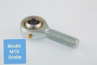 Têtes Articulées (Œil Articulé) Filetées M5 M6 M8 M10 - Acier Galvanisé, Pour Liaisons Sphériques