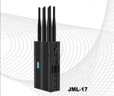 Brouilleur JML17 Portable 6 Antennes 6W 06 Bandes 2G/3G/4G-DCS/GPS-Bluetooth/4G+LTE/batterie lithium
