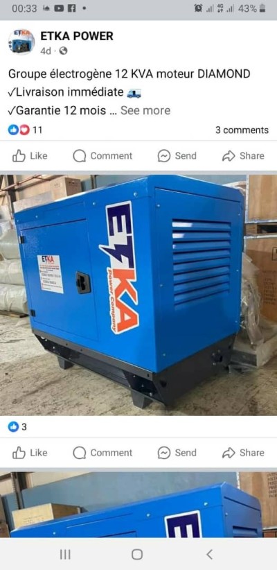 GROUPE ELECTROGENE 12 KVA DIAMOND KJ-POWER