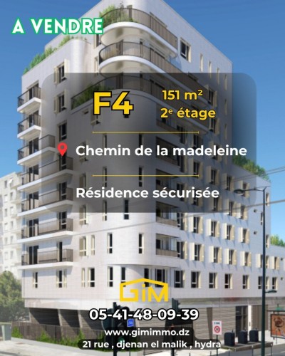 Vente Appartement F4 Alger Hydra