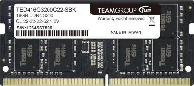 RAM DDR4 TEAMGROUP ELITE 16GB 3200 SODIMM POUR LAPTOP