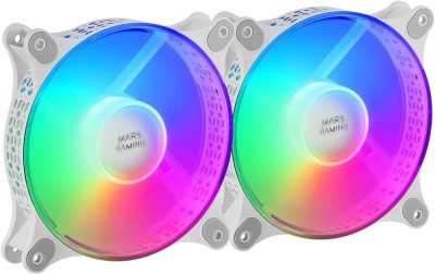 VENTILATEUR BOITIER MARS GAMING MFDUO 120 WHITE FRGB ( 1 FAN )