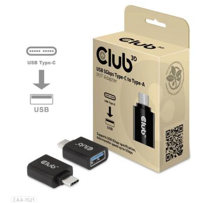 CABLE CLUB 3D CAA-1521 - USB TYPE C 3.1 GEN 1 MALE TO USB 3.1 GEN 1 TYPE A FEMALE ADAPTER