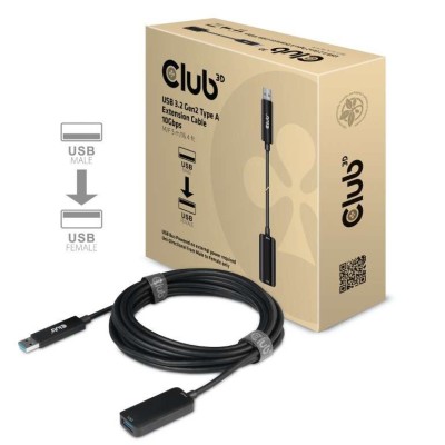 CABLE CLUB 3D CAC-1411 - ] USB TYPE A 3.2 GEN 2 ACTIVE REPEATER CABLE 5METER SUPPORTS UP TO 10GBPS