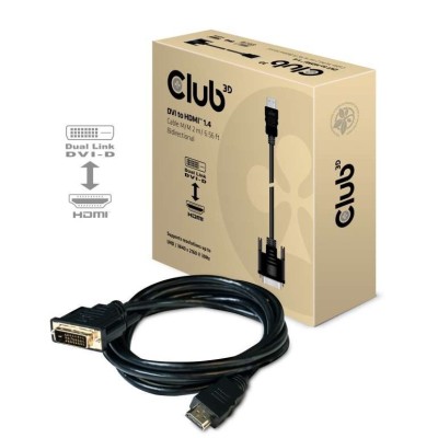 CABLE CLUB 3D CAC-1210 - DVI-D TO HDMI 1.4 CABLE M/M 2M 6.56FT
