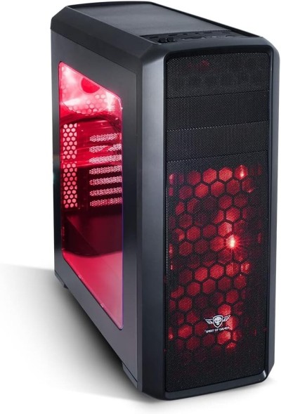 BOITIER SPIRIT OF GAMER REVOLUTION 2 MOYEN TOUR RED FAN ATX