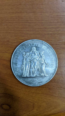 antiquites-collections-piece-de-monnaie-50-francs-en-argent-1974-alger-centre-algerie