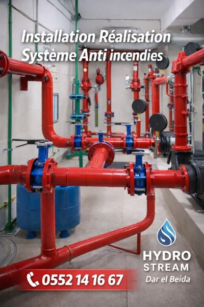 مواد-البناء-installation-anti-incendie-station-de-pompage-conduite-usine-batiment-depot-دار-البيضاء-الجزائر