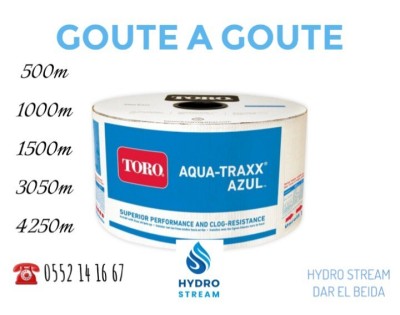GAINE GOUTTE A GOUTE _ LAYFLAT _ ASPERSEUR TUYAU_ PEHD_ASPERSEUR 10 20 CM أنبوب GOTAPE AQUA TRAX