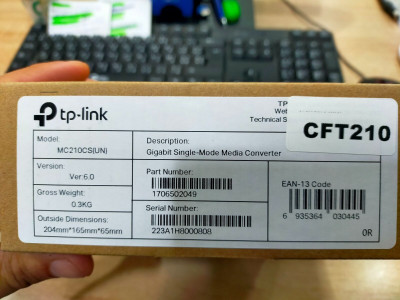 Convertisseur TP-LINK MC210CS Rj45 To Fibre Optique SM/SC 10/100/1000 Mbps 15Km