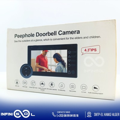 Caméra de porte intelligente avec écran 4.3