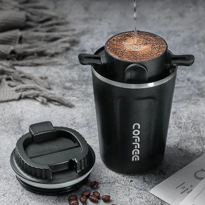 أواني-reusable-portable-stainless-steel-drip-coffee-filter-cone-paperless-dripper-collapsible-باب-الزوار-الجزائر