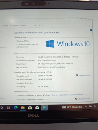 PC PORTABLE DELL 5300 TACTILE +CHARGEUR ORIGINAL