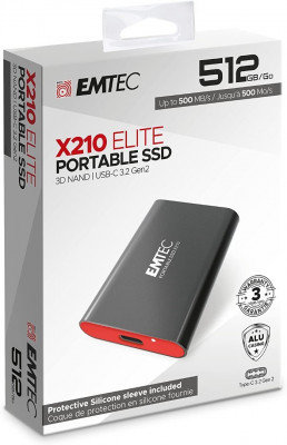 EMTEC X210 ELITE PRTABLE SSD DISQUE DUR EXTERNE 512GB
