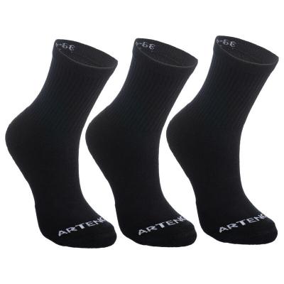 CHAUSSETTES DE RUNNING RUN500 MI-HAUTEURS X2 NOIRES - Maroc, achat en  ligne