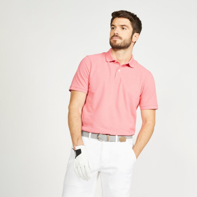 INESIS Polo de golf manches courtes Homme - MW500 rose