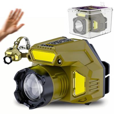 Lampe frontale rechargeable avec capteur de mouvement  مصباح مع مستشعر حركة