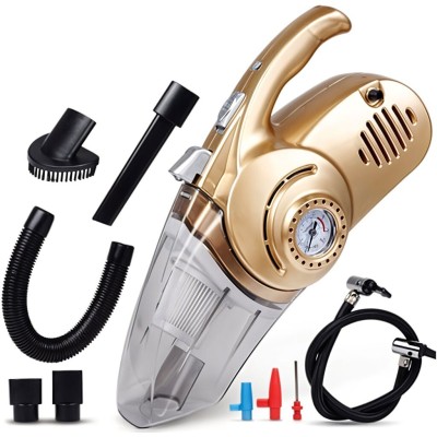 Aspirateur Portable 4 en 1 pour Voiture avec Gonfleur de Pneu Numérique  