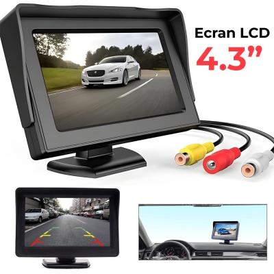 Moniteur de vue numérique de voiture TFT LCD 4,3 pour caméra de recul