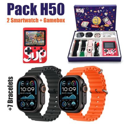 Smartwatch Ultra X2 Pack Duo + 7 Bracelets Inclus + 400 Jeux SUP