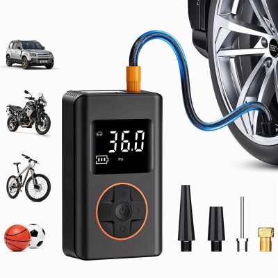 Compresseur dair pour pneus de voiture avec manomètre numérique  جهاز ضغط الهواء