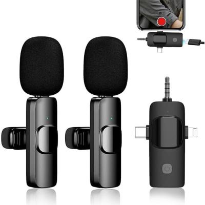 Microphone cravate sans fil 3 en 1 Plug and Play avec puce de réduction du bruit  ميكروفون لاسلكي