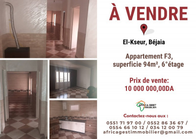 Sell Apartment F3 Bejaia El kseur