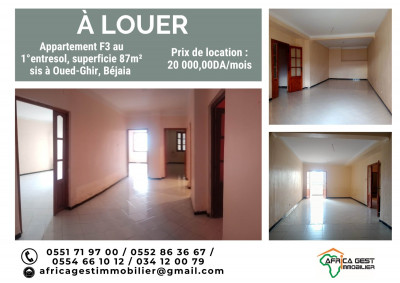 Rent Apartment F3 Bejaia Oued ghir
