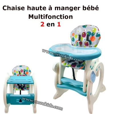 Chaise haute à manger bébé multifonction 2 en 1