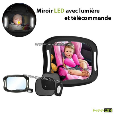 Miroir LED avec lumière et télécommande | Free ON