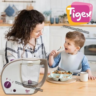 Robot mixeur cuiseur vapeur double lame Mini chef | Tigex