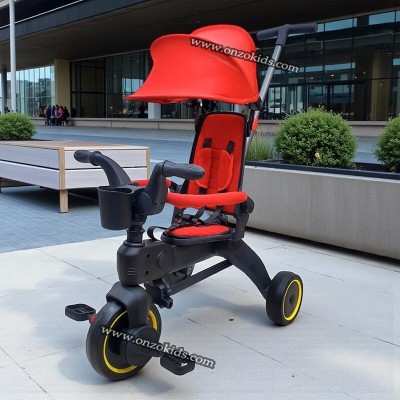 Vélo Poussette Tricycle compacte pliable avec Siege réversible