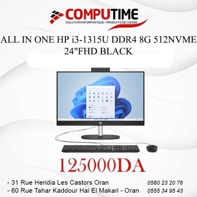 ALL IN ONE HP i3-1315U DDR4 8G 512NVME 24"FHD BLACK