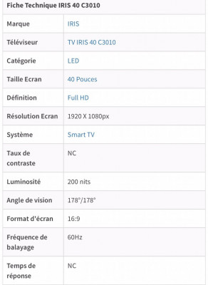 TV IRIS FHD C3020 SMART TV 