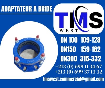 Adaptateur a bride pn 16 DN100 (109-128) DN150 (159-182) DN300 (315-332)