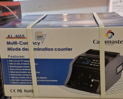 CASHMASTER COMPTEUSE DE BILLET AL-N65  COMPTEUSE  TRIEUSE  DÉTECTUS FAUX BILLETS  LCD BLACK