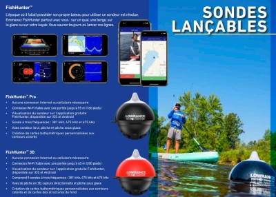 SONDEUR LOWRANCE PORTATIF FishHunter 3D
