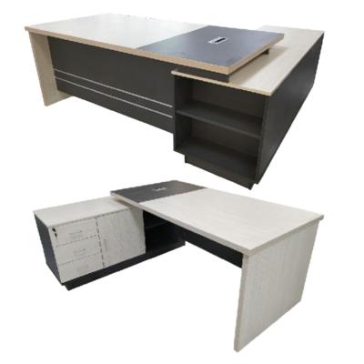 BUREAU DE DIRECTION MODERNE [180x90] AVEC RETOUR + 3 TIROIRS