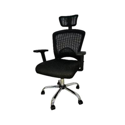 Chaise ergonomique en maille noire avec repose tète 