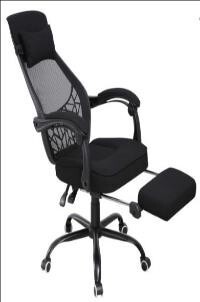 Chaise de Bureau Ergonomique avec Repose-Pieds et Appuie-tête intégré