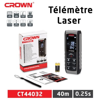 Télémètre Laser 40m Crown CT44032