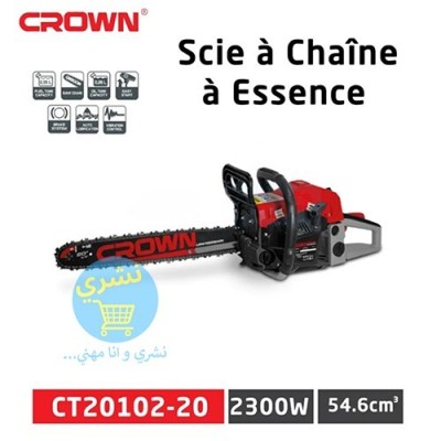 Tronçonneuse a Chaine 2300W Crown CT20102-20 , 54.6 cc