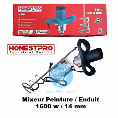 Mixeur Peinture1600w 14mm Honestpro YAE2461