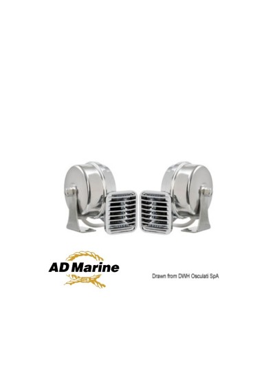 Haute puissance double avertisseur en ABS chromé