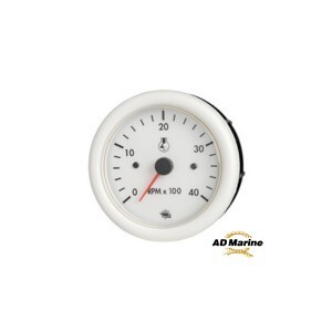 Compte-tours Guardian diesel blanc 12 V pour bateau 
