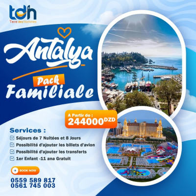 Pack Familiale Antalya été 2024