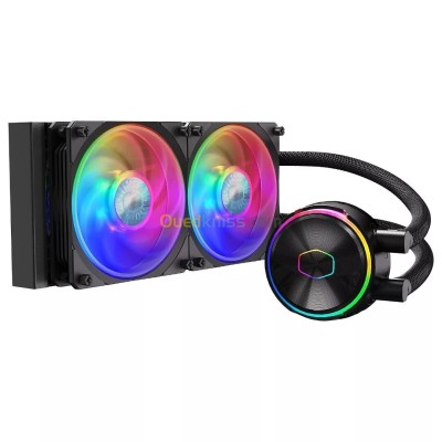 COOLER MASTER MASTERLIQUID PL240 FLUX - WATERCOOLING ARGB BLACK - INTEL ET AMD - 2 FAN LED 120MM