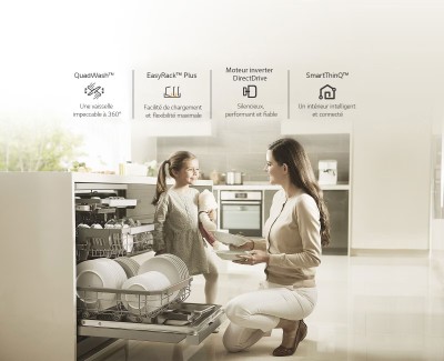  Lave-vaisselle LG DFB512FP Inverter Direct Drive  14 couverts  Silver 