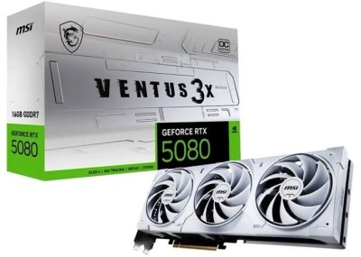 CARTE GRAPHIQUE NVIDIA RTX 5080 16G MSI VENTUS 3X OC WHITE