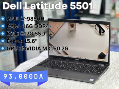 Dell Latitude 5501 I7 9EME H 16G 512G SSD NVIDIA MX150 2G 15.6"